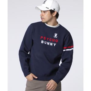 サイコバニー トリコロール　バニー　ニット　ゴルフ　長袖　メンズ Psycho Bunny（サイコバニー） トリコロール ジャガードニット クルー