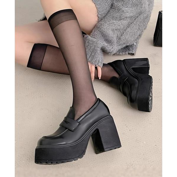 ローファー 厚底タンクソールローファー レディース