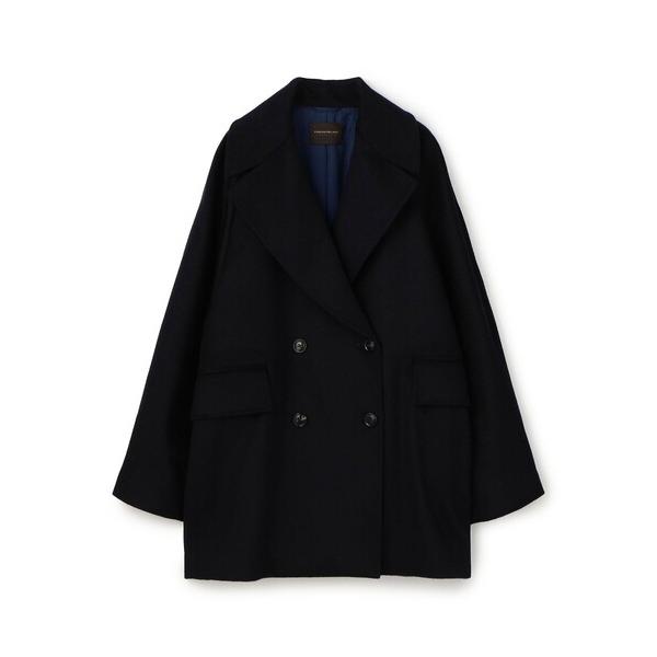 ピーコート pコート ウェービーカシミヤ ラグランショートコート レディース
