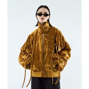 ブルゾン アウター Crush velour gather blouson / クラッシュベロアギャザーブルゾン メンズ レディース