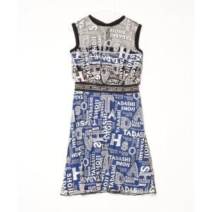 「Tadashi Shoji  」 ノースリーブワンピース 2 ブルー レディース