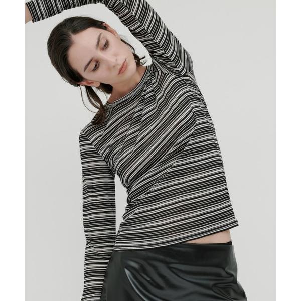 tシャツ 「kiehtova」SHEER BORDER TOPS/シアー ボーダー トップス レディ...