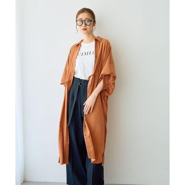 シャツワンピース 「UVカット」2way袖バルーンワンピース