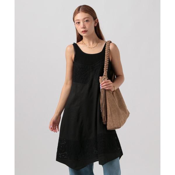 ワンピース バテンレースミディワンピース