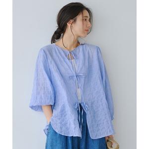 natural by clip リネンミニカラーギャザーブラウス 今季