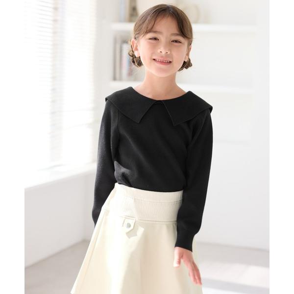 ニット セーター 「KIDS/キッズ」「2WAY」マシュマロニットリボンカラートップス/イージーケア...