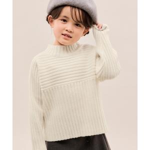 ニット セーター 「KIDS/キッズ」もちもちリブ切り替えニットプルオーバー/イージーケア・リンクコーデ キッズ 子供服 女の子
