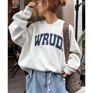 トレーナー スウェット 「WEB限定」「UNISEX」WRUD.ビッグシルエット裏起毛ロゴスウェット レディース メンズ