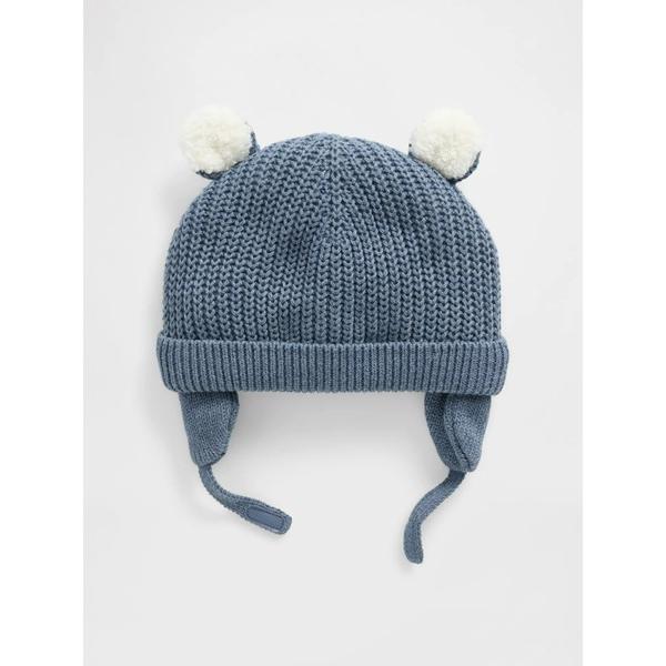 ニット帽 ニットキャップ 裏ボア くまさんビーニー (ベビー) キッズ 子供 男の子 女の子