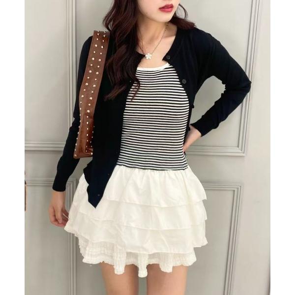 タンクトップ ノースリーブ ケーキスカートタンクトップ レディース