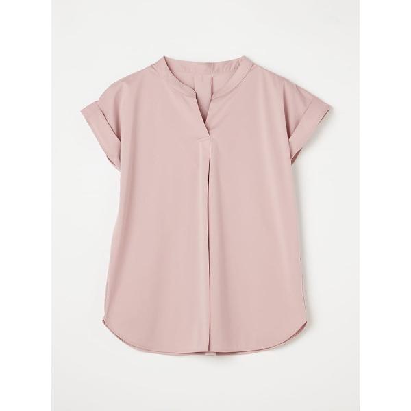 ブラウス シャツ 36Gトリコット キーネック半袖カットソー レディース