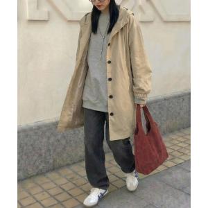 ステンカラーコート コート フード付きステンカラーコート レディース