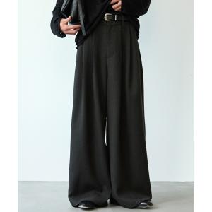 スラックス 3-Tuck wide straight slacks / 3タックワイドストレートスラックス メンズ レディース