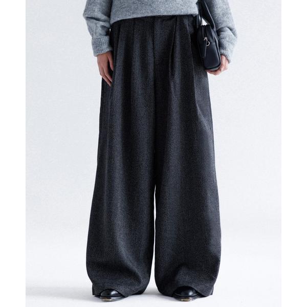 スラックス 3-Tuck wide straight slacks / 3タックワイドストレートスラ...