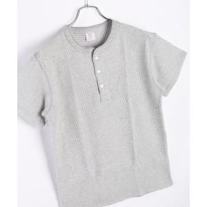 tシャツ JEMORGAN / ジェーイーモーガン ワッフル生地 半袖T ヘンリーネック メンズ レディース