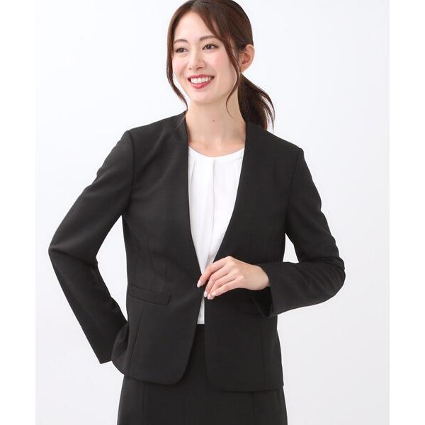 ジャケット ノーカラージャケット 「匠シリーズ／すっきり見え／セットアップ可」匠ジャケット／ノーカラ...