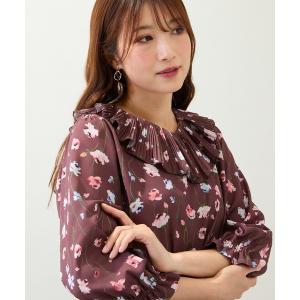 ブラウス シャツ 「セットアップ対応」フラワープリントブラウス レディース