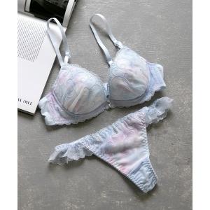 ブラジャー ショーツセット グラマラスグラデーション　ブラ＆Tバックセット