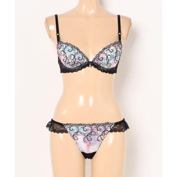 ブラジャー ショーツセット グラマラスグラデーション　ブラ＆Tバックセット