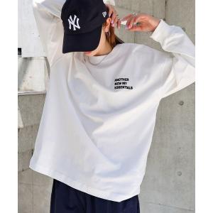 tシャツ ANMEエンブロイダリーロゴ長袖Tシャツ レディース メンズ