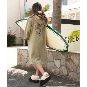 ワンピース 「Kahiko」SURF＆Palms パームフードワンピース