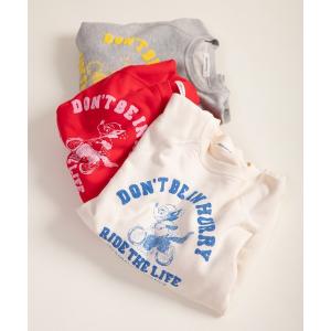 トレーナー スウェット オオカミプリント裏毛プルオーバー レディース