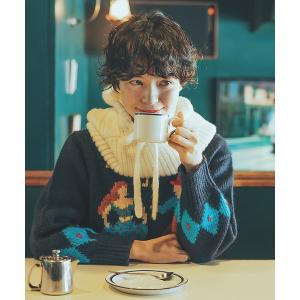 ニット セーター 3/1Wool ダンシングインターシャプルオーバー レディース