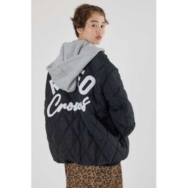 ブルゾン アウター キルティングフードブルゾン レディース