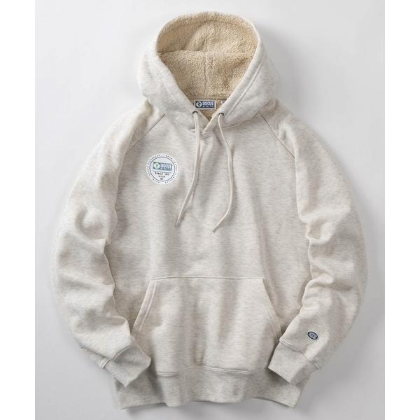 パーカー 「71」「DISCUS/ディスカス」ブランドロゴ ワンポイント 裏ボア プルパーカー メン...