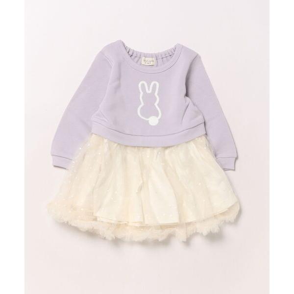 ワンピース チュールスカート切替チュニック キッズ 子供服 女の子