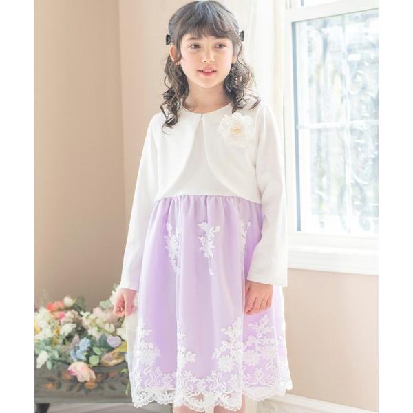 フォーマル 発表会 卒園式 入学式 スカラップレースアンサンブル キッズ 子供服 女の子