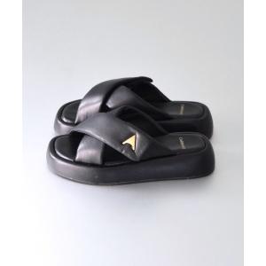 「CARRANO」 フラットサンダル 36 ブラック レディース