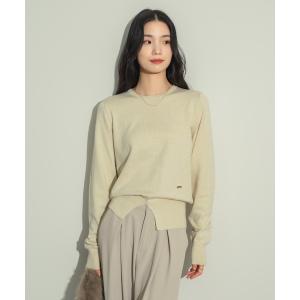 ニット セーター センタースリットニットプルオーバー レディース