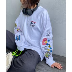 tシャツ 「WEB限定」「BEN DAVIS/ベンデイビス」 MULTI-CULTUREL 袖ワッペンロゴ ロングスリーブTシャツ レディース メンズ