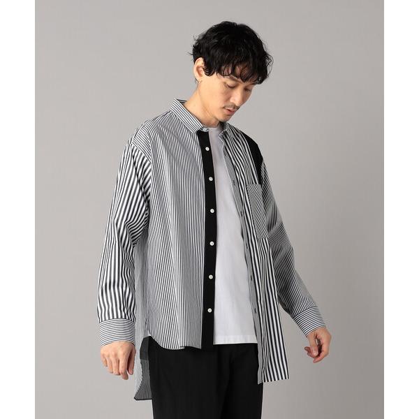 シャツ アシンメトリー ストライプシャツ メンズ