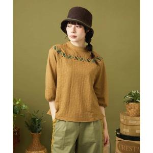 Jocomomola（ホコモモラ） tシャツ Florecer フラワー刺繍プルオーバー