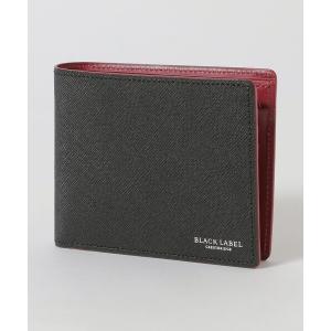 財布 バイカラークレストブリッジチェック2つ折りウォレット メンズ