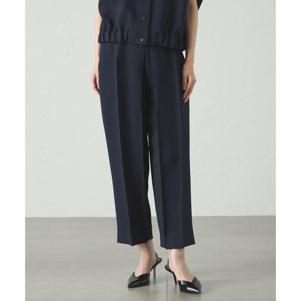 パンツ 「UV効果/着用シワ軽減/セットアップ対応」フォルムタックデザインパンツ レディース