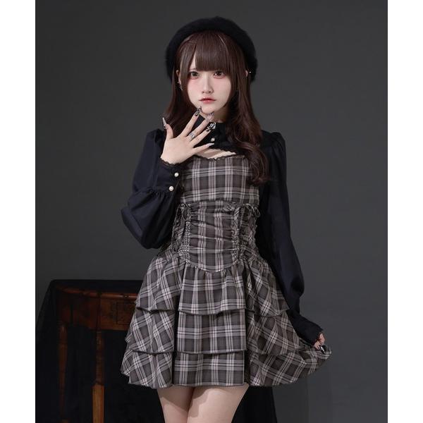 ワンピース ドロストティアードキャミワンピース