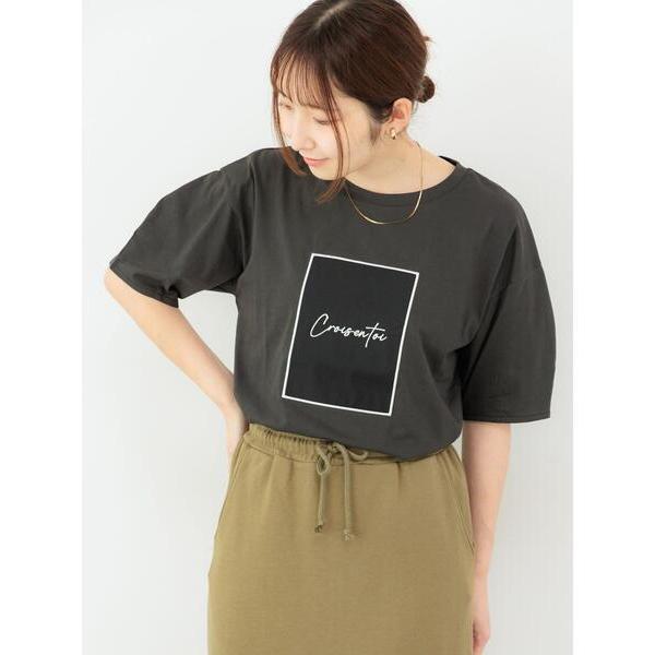 tシャツ シアーアップリケTシャツ レディース