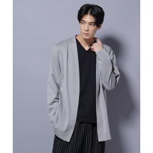 カーディガン ダブルジャージー着流しカーディガン メンズ