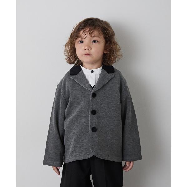 セレモニースーツ フォーマル 発表会 卒園式 入学式 入学式 別珍カラーテーラードジャケット キッズ...