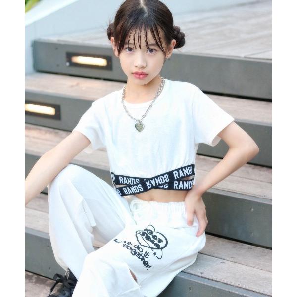 tシャツ ロゴゴムクロスT キッズ 子供服 女の子