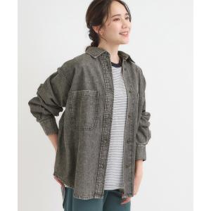 ブラウス シャツ 「S-LL」こなれ感をプラスする BIGポケットデニムシャツ レディース