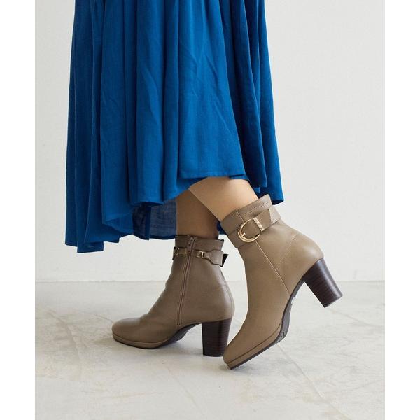 ブーツ 「2WAY」ベルト付ストームショートブーツ レディース