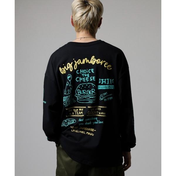 tシャツ BF2 select バックプリント ワイドシルエット ロングスリーブT 韓国系 メンズ ...