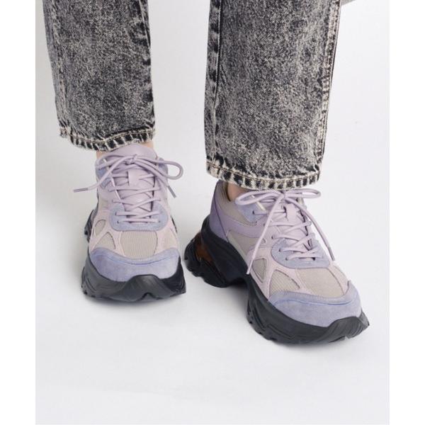 スニーカー Diphda/デザインスエードエアソール厚底スニーカー レディース