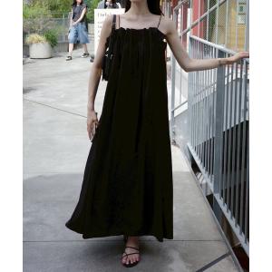 ワンピース デコルテギャザーキャミワンピース