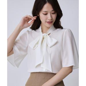 ブラウス シャツ 「手洗い可／日本製」ボウタイブラウス レディース
