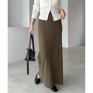 スカート ニットナローロングスカート